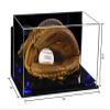 Better Display Cases Acrylic Catchers Glove Display Case with Mirror, Navy Blue Risers, Wall Mount and Black Base (A011/V16) view 2