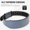 7mm Leather Weight Lifting Belt - 4" Wide Tapered Premium Leather Lifting Belt for Gym, Workout & Weight Training - Weightlifting Belts for Men and Women (Medium, Grey) view 2