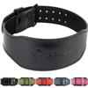 7mm Leather Weight Lifting Belt - 4" Wide Tapered Premium Leather Lifting Belt for Gym, Workout & Weight Training - Weightlifting Belts for Men and Women (XX-Large, Black) view 1
