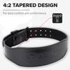 7mm Leather Weight Lifting Belt - 4" Wide Tapered Premium Leather Lifting Belt for Gym, Workout & Weight Training - Weightlifting Belts for Men and Women (XX-Large, Black) view 2