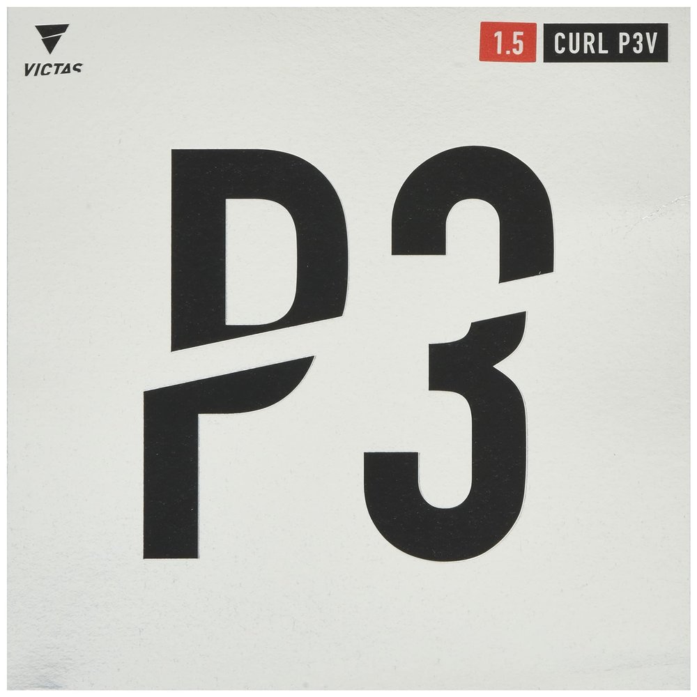 VICTAS Curl P3V - Long Pips Table Tennis Rubber Red / 1.5