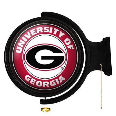 Georgia Bulldogs: Round Lighted Rotating Wall Sign - College Decor for Home, Game Room, Fan Cave & Garage - USA Made