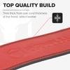 7mm Leather Weight Lifting Belt - 4" Wide Tapered Premium Leather Lifting Belt for Gym, Workout & Weight Training - Weightlifting Belts for Men and Women (XX-Large, Red) view 4