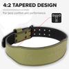 7mm Leather Weight Lifting Belt - 4" Wide Tapered Premium Leather Lifting Belt for Gym, Workout & Weight Training - Weightlifting Belts for Men and Women (XX-Large, Green) view 2
