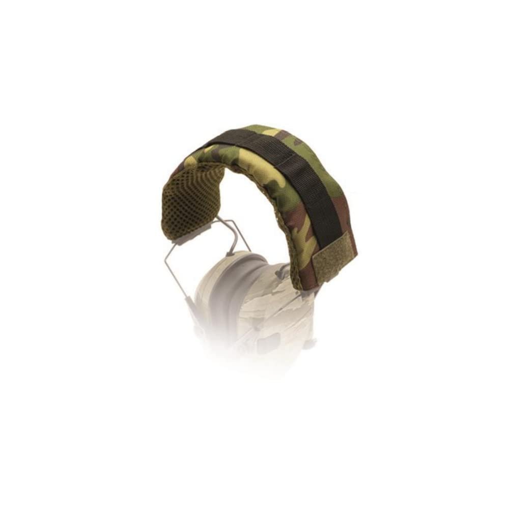 Walker's Headband Wrap for Shooting Earmuffs | Universal Fit Durable Nylon Breathable Cool Mesh Padding Hearing Protection Headset Cover w/Hook & Loop Closure, Camo - MOLLE Webbing