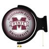 Mississippi State Bulldogs: Round Rotating Lighted Wall Sign - College Decor for Home, Game Room, Fan Cave & Garage - USA Made view 1
