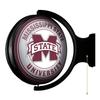 Mississippi State Bulldogs: Round Rotating Lighted Wall Sign - College Decor for Home, Game Room, Fan Cave & Garage - USA Made view 2