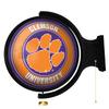 Clemson Tigers: Round Rotating Lighted Wall Sign - College Decor for Home, Game Room, Fan Cave & Garage - USA Made view 1
