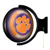Clemson Tigers: Round Rotating Lighted Wall Sign - College Decor for Home, Game Room, Fan Cave & Garage - USA Made view 2