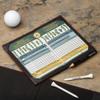 TORRO Golf Scorecard and Yardage Book Holder  Genuine Leather Golf Scorecard and Yardage Wallet with Pencil Loop (Black with Red Detail) view 3