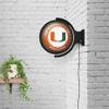 Miami Hurricanes: Round Lighted Rotating Wall Sign - College Decor for Home, Game Room, Fan Cave & Garage - USA Made view 4