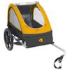 Retrospec Rover Kids Bicycle Trailer - Single & Double Passenger Childrens Foldable/Collapsible Tow Behind Bike Trailer with 16" Wheels, Safety Reflectors & Rear Storage Compartment - Sun view 1