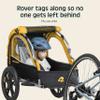 Retrospec Rover Kids Bicycle Trailer - Single & Double Passenger Childrens Foldable/Collapsible Tow Behind Bike Trailer with 16" Wheels, Safety Reflectors & Rear Storage Compartment - Sun view 2