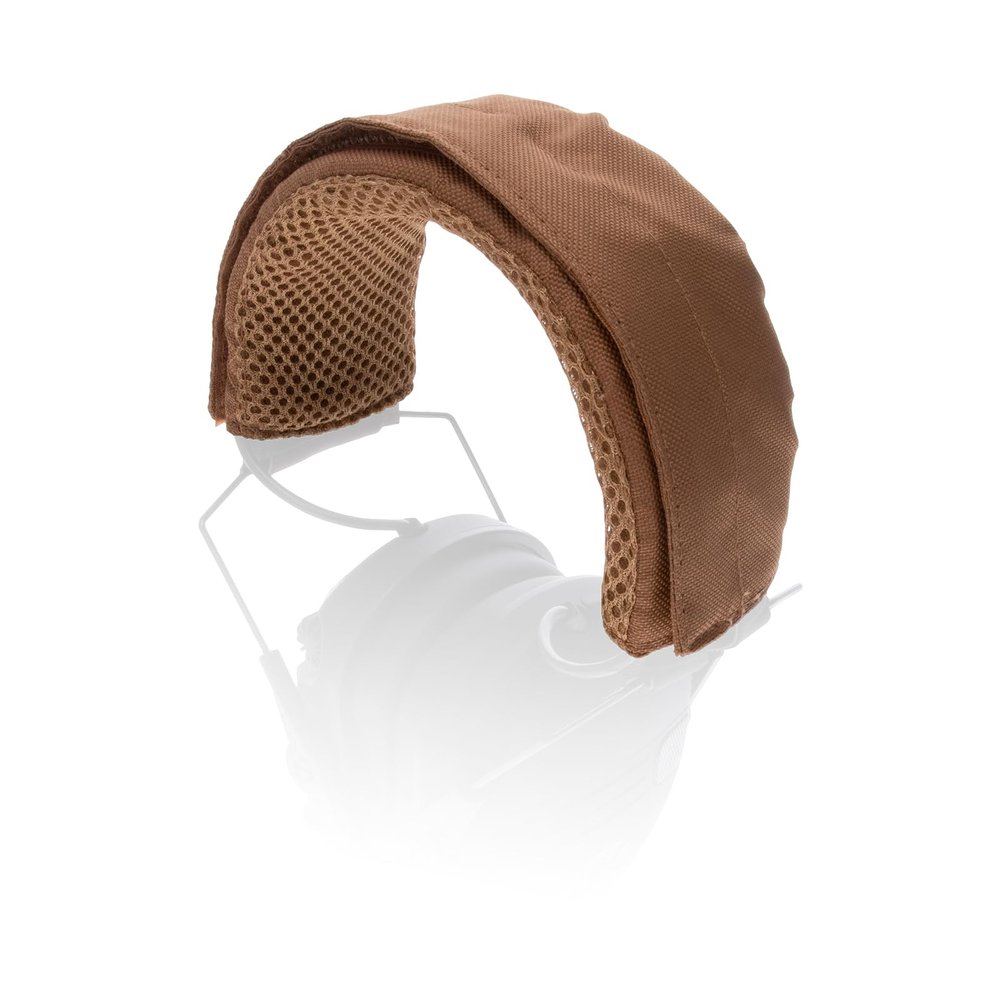 Walker's Headband Wrap for Shooting Earmuffs | Universal Fit Durable Nylon Breathable Cool Mesh Padding Hearing Protection Headset Cover w/Hook & Loop Closure, Coyote Brown