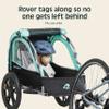 Retrospec Rover Kids Bicycle Trailer - Single & Double Passenger Childrens Foldable/Collapsible Tow Behind Bike Trailer with 16" Wheels, Safety Reflectors & Rear Storage Compartment - Blue Ridge view 2