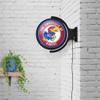 Kansas Jayhawks: Round Rotating Lighted Wall Sign - College Decor for Home, Game Room, Fan Cave & Garage - USA Made view 4