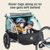 Retrospec Rover Bike Trailer for Kids - Foldable Single & Double Passenger Design With 16in Wheels, 5-Point Safety Harness & Weather Shield - Baby Bike Trailer With Storage view 2
