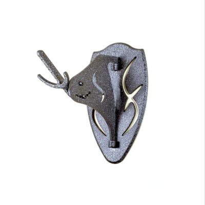 Skull Hooker Big Hooker Powder-Coated Steel Short Arm Trophy Mount - Perfect for Hanging and Mounting Larger Species - Bison, Cape Buffalo and Smaller Elk, Graphite Black