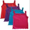 B-One Kids Girls' Matching Cotton Camisole Tank Top & Shorts 8 Piece Sets (Size 3 (24-36 Months), Red Coral, Purple, Turquoise, Fuchsia Cami & Shorts) view 2
