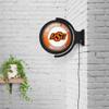 Oklahoma State Cowboys: Round Rotating Lighted Wall Sign - College Decor for Home, Game Room, Fan Cave & Garage - USA Made view 4