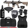 Action Village Tippmann Stormer Elite Dual Fed Protector Level 1 Paintball Gun Package Kit (Dark Earth, Glove Size: Small/Medium) view 1