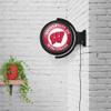 Wisconsin Badgers: Round Lighted Rotating Wall Sign - College Decor for Home, Game Room, Fan Cave & Garage - USA Made view 4