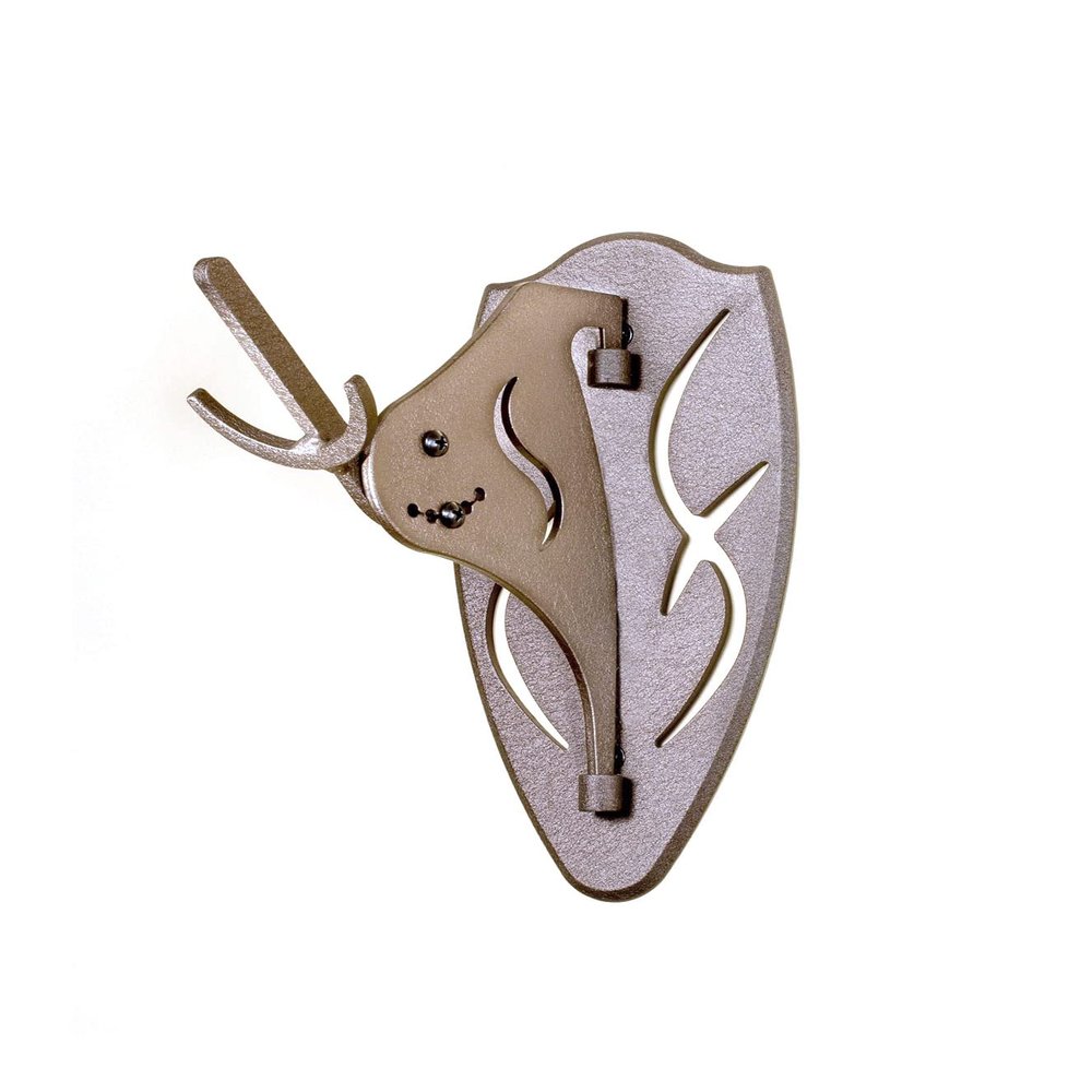 Skull Hooker Big Hooker Powder-Coated Steel Short Arm Trophy Mount - Perfect for Hanging and Mounting Larger Species - Bison, Cape Buffalo and Smaller Elk, Robust Brown
