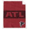 Pegasus Sports NFL Center Stripe Sherpa Trim Blanket- Atlanta Falcons, 50x60 view 1