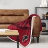 Pegasus Sports NFL Center Stripe Sherpa Trim Blanket- Atlanta Falcons, 50x60 view 3