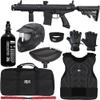 Action Village Tippmann Stormer Elite Dual Fed Protector Level 2 Paintball Gun Package Kit (Black, Glove Size: Large/X-Large)