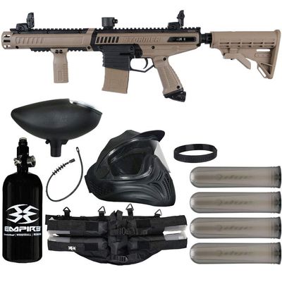 Action Village Tippmann Stormer Elite Dual Fed Legendary Paintball Gun Package Kit (Dark Earth)