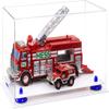 Better Display Cases Versatile Acrylic Clear Display Case - Medium Rectangle Box with Dark Blue Risers and White Base 14" x 8" x 8.5" (V16/A011) view 1
