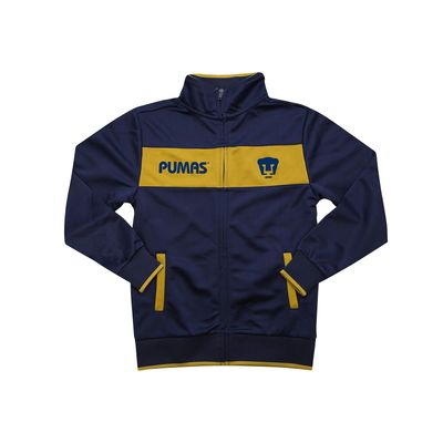 Icon Sports Soccer Track Jacket Official Boy's Pumas UNAM Club Universidad Nacional World Football Club Team Casual Full Zip Up Training Top PU52TJ-2 YL
