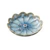Mecaikru ring holder, flower shape decorative earring stand, jewelry tray, key bowl, trinket dish for women and friends, flower blue view 1