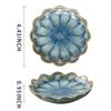 Mecaikru ring holder, flower shape decorative earring stand, jewelry tray, key bowl, trinket dish for women and friends, flower blue view 2