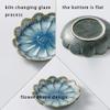 Mecaikru ring holder, flower shape decorative earring stand, jewelry tray, key bowl, trinket dish for women and friends, flower blue view 3