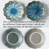 Mecaikru ring holder, flower shape decorative earring stand, jewelry tray, key bowl, trinket dish for women and friends, flower blue view 4