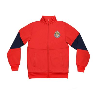 Icon Sports Soccer Track Jacket Official Boy's Chivas C.D. Guadalajara World Football Club Team Casual Full Zip Up Active Youth Training Top CH49JT-2 YM