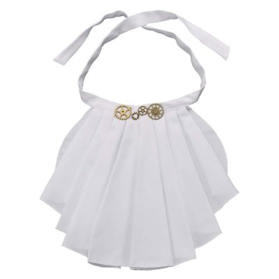 BLESSUME Victorian Steampunk Chiffon Jabot Neck 1pc (White1)
