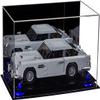 Better Display Cases Versatile Acrylic Display Case - Medium Rectangle Box with Mirror, Dark Blue Risers and Black Base 14" x 8" x 8.5" (V16/A011) view 1