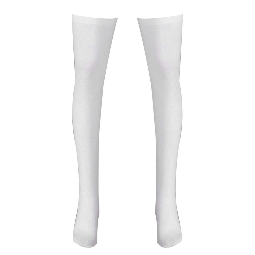Alvivi 1 Pair Women Men Knee High Tube Tube Socks Soft Stretch Over Knee High Socks Athletic Sport Leg Warmers Stocking White One Size