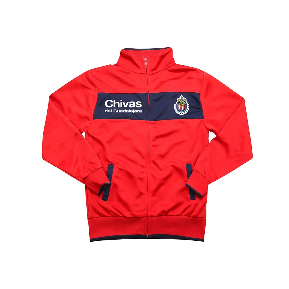 Icon Sports Soccer Track Jacket Official Boy's Chivas C.D. Guadalajara World Football Club Team Casual Full Zip Up Active Youth Training Top CH52TJ-2 YS