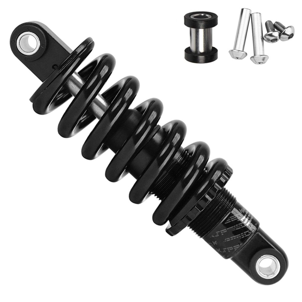 LvTu Downhill Rear Shock Absorber 125mm 150mm 165mm 190mm, Mountain Bike Shock Rear Suspension Spring with additional bushing (Color : 125mm, Size : 450 Lb)
