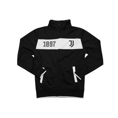 Icon Sports Soccer Track Jacket Official Boy's Juventus FC Juve World Football Club Team Casual Full Zip Up Active Youth Training Top JV52TJ-2 YXL