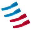 Atneato UV Protection Cooling Arm Sleeves - Arm Warmers Sun Protective Tattoo Sleeves for Men Women (Red + Light Blue) view 1
