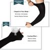 Atneato UV Protection Cooling Arm Sleeves - Arm Warmers Sun Protective Tattoo Sleeves for Men Women (Red + Light Blue) view 3