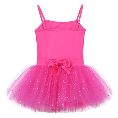 VernLan Girls Sequined Camisole Leotard Tutu Skirt Dress Ballet Gymnastics Ballerina Dancewear Costumes for Performance Rose 10-12