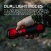 NEBO IllumaTrace Blood Tracker Flashlight | 180 Lumens, 3 Hour Run Time, Rechargeable Tracking Light for Big Game Hunters, Waterproof, High Grip Handle, White Light Mode, Includes USB Charging Cable view 4