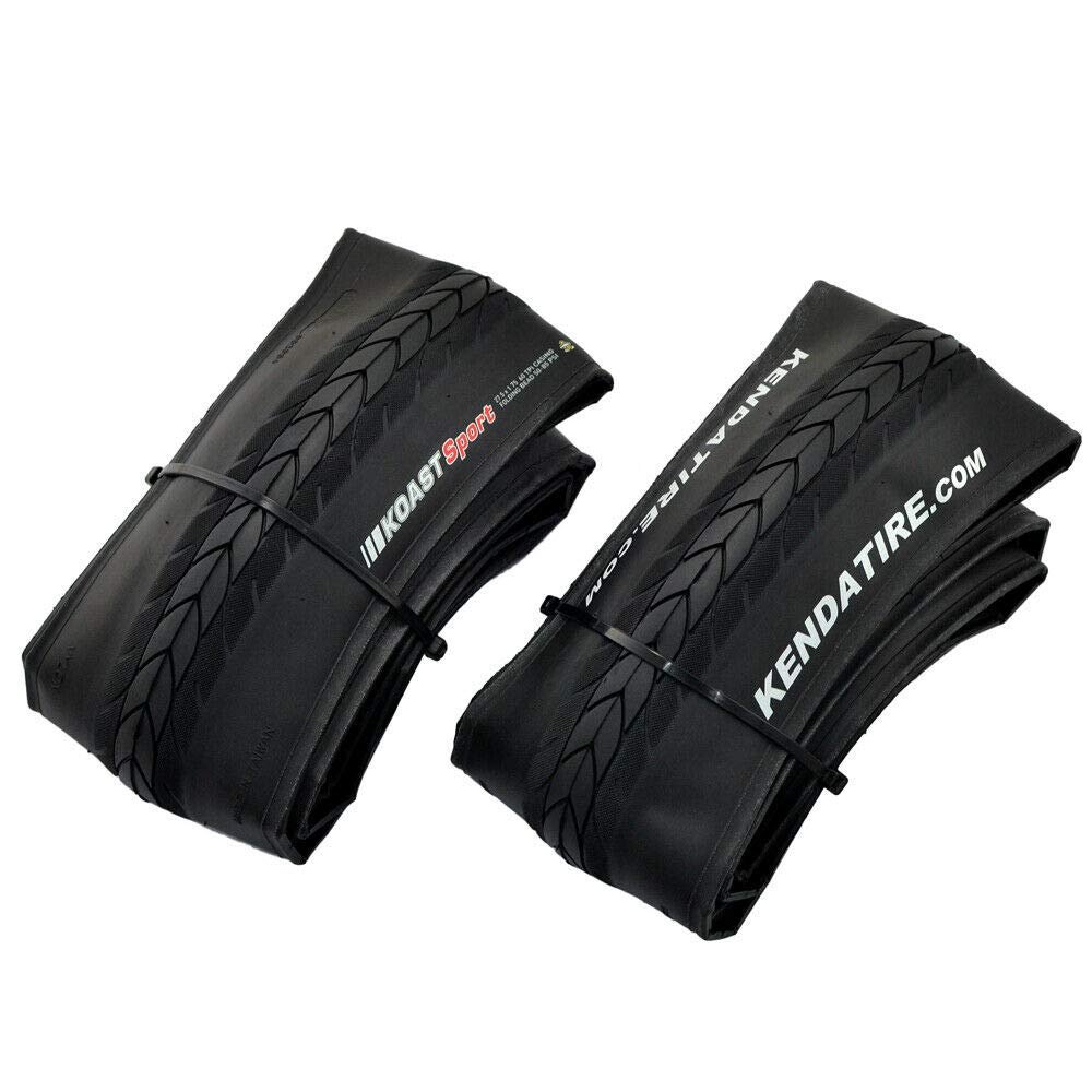 KENDA K1082 KOAST Sport 27.5" 650B 27.5x1.75(45mm) 50-85PSI 60TPI Folding Tire, Black, 2 Tire, KD2208