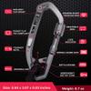 GPCA Multi-Tool Carabiner for Camping, EDC, Dog Leash Clip, Bottle Opener, Pocket Clip, Camping Hiking Essentials, EDC Key Organizer, Universal Size, Lock Indicator (GP X Carabiner, Steel) view 3